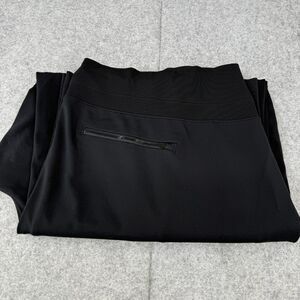 Athleta Women's Venice High Rise Leg Pants 3X Black Zip Pocket‎ Sculptek Wicking